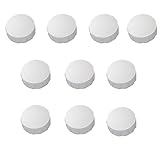 30x Magnete, Grau Ø 24mm, Haftmagnete für Whiteboard, Kühlschrankmagnet, Magnettafel, Magnetwand, Magnet Rund (Weiß | 30 Stück, 24)