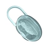 Schnulleretui – Anti-Sturz-Schnullerbehälter, staubdichter Schnullerbehälter, Schnullerbox, einzigartiger Haken, Schnullerhalter für Reisen und Einkaufen, blau, Refer to description, Uni