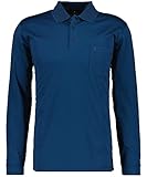 Ragman Herren Softknit-Polo Langarm, Dunkelblau, XL