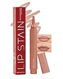 Lipliner Lip Stain Pen Matte, Nude Lip Contour Lip Liner Wasserfest, Hochpigmentiert und Seidige, Langanhaltender Not-Stick Cup Lippenkonturenstift, Natürlicher Tattoo-Effekt Lippen Mark Pen Makeup-01