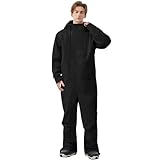 HOUZONIY Einteiler Skioverall Damen Schneeanzug Skioverall Skifahren Skianzüge Overall Jumpsuit Frauen Snowboard Skisuit Outdoor Sport(Schwarz M)