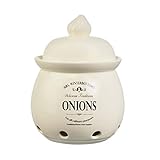 Butlers Mrs. Winterbottom’s Zwiebeltopf Ø 19,5 cm in Creme - Vintage Vorratsdose aus Steingut im englischen Design