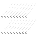 Uonlytech 200 Stück Kerzendochte 10cm Baumwolle mit Sockel Vorgewachst für Bienenwachs Glaskerzen Selbstgemacht Kerzenzubehör für Stumpen Glaslichter Lange Brenndauer Geeignet