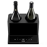 H.Koenig Weinkühler LVX28, 2 Flaschen, Weißwein, Rotwein, Rosé, Champagner, bis zu 9 cm Durchmesser, einstellbare Temperatur von 5 °C bis 18 °C, digitale Steuerung, thermoelektrisches System, 87 W