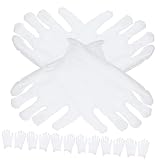 HYTROVE 10 Paare Weiße Baumwollhandschuhe Arbeits Arbeitsschutzhandschuhe Atmungsaktiv Hautfreundlich Einsetzbar für Industrie Schmuckprüfung Etikette und Alltag Einheitsgröße
