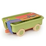 Spielzeug-Zugwagen für Kinder | Innen- und Außenbereich Ziehbarer Handwagen Geeignet für Kinder Ab 2 Jahren Garten- und Strandspielzeug | Geschenke für Mädchen und Jungen (Hellgrün)