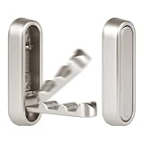 flintronic 2 Stück Kleiderhaken Wand, Platzsparende Garderobenleiste Umklappbaren, Wandgarderobe, Hakenleiste Garderobe, Garderobenhaken, Hakenleiste Kleiderhaken für Jacken Schals (Silber)