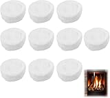 BRISKORE 10 Stück Keramikwolle für Bioethanol, Kamin Keramikschwamm für Bio Ethanol Kaminofen, 8,6 X 8,6 X 2,8 cm Keramische Wolle Keramik Wolle, Indoor Gel Tischkamin Ethanol Ceramic Sponge Wool
