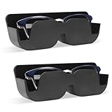 AOROPS Auto Brillenablage, 2 Stück Brillenetui Auto Sonnenbrillen 165 mm x 55 mm x 35 mm, Aufbewahrung Halterung Selbstklebend mit Filzpolsterung für Brillen im Auto Brillenetui Ablagebox