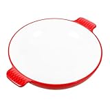 Hemobllo Wiederverwendbare Doppelohrige Plastikschüssel aus Metall Große Multifunktionale Snack und Salatschale für Küche und Gastronomie