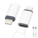 Zestiq USB C auf Lightning Adapter, 2 Stück Adapter USB C auf Lightning, Unterstützt Laden/Datensynchronisation iPhone Adapter für iPhone 14/13/12/11/iPad/Airpods, Nicht für Kopfhörer/Audio/OTG