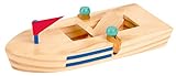 moses. 30547 Holzboot mit Gummimotor | Spielzeugklassiker für Kinder, bunt