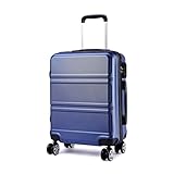 KONO Hartschalenkoffer Groß Leicht Koffer Trolley Reisekoffer mit 4 Rollen und TSA Schloss, 74x48x30cm, 94Liter, Zwillingsrollen Rollkoffer, ABS Hartschale (Dunkelblau, XL)