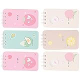 DOITOOL Tragbare Spiral Notizblöcke 6 Stück Kleine Planungsblöcke mit Stabilem Papier Bunte Abreißbare To Do Listen für Schule und Büro Zufälliger Stil