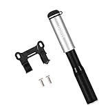 Sahoo Fahrrad-Standpumpe 321040 mit Presta- und Schrader-Ventiltypen, 160 PSI (Schwarz und Silber)
