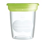 MAM Aufbewahrungsbecher für Muttermilch und Babynahrung, Behälter kompatibel Handmilchpumpe, ideal zur Lagerung in Kühlschrank und Gefriertruhe, 5 Stück