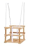 Eichhorn 100004402 - Outdoor Gitterschaukel - höhenverstellbar 140-210cm - TÜV/GS geprüft - bis 20 kg belastbar, Birkenholz