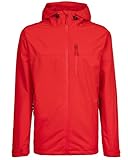 The ScotchMan XXL Wasserdichte Ultraleichte Outdoor Regenjacke Windbreaker Übergangsjacke Damen Herren Reißverschlüsse durch verschweißte Nähte geschützt Packbar Rot