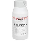 KREUL 49153 - Art Potch Lack und Leim transparent glänzend, 750 ml, Serviettentechnik- und Dekokleber auf Wasserbasis, für Holz, Keramik, Stein und Karton