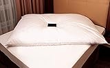 Mayaadi Premium Ballonbettdecke extra warm 135x220 cm - 2400g Bettdecke, 50% Daunen 50% Federn - 100% natürliche Baumwolle - Made in Europe - geeignet für Allergiker - MA58