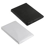 XiangJunly 2 STK 100 x 200cm Bügelvlies Stoff zum Verstärken, 55g/m² Einlagestoff Vliesstoff zum Aufbügeln, Aufbügelbare zum Aufbügeln Schwarz Weiß, Vlies Bügeleinlage für Nähhandwerk Basteln