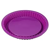 Wenxiaw Obstbodenform Tarteform, Bpa Frei Tortenbodenform Silikon Tarte Backform, Backform Tortenboden, Antihaft Backformen, Benutzt für Quiche Pizza Kuchen Form, 1 Stück
