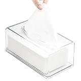 Kosmetiktücherbox aus Acryl Taschentuchbox Tücherbox Tissue Box Taschentücher Transparent Box Rechteckige Taschentuchspender für Schlafzimmer Esszimmer Büro Badezimmer Küche und Autos