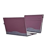 Laptop-Schutzhülle für Microsoft Surface Laptop 6 15 Zoll, PU-Leder, Folio-Ständer, Laptop-Schutzhülle, kompatibel mit Microsoft Surface Laptop 5/4/3/2/1, 15 Zoll (38,1 cm), Weinrot
