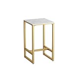 HTTGDGDH Kleiner Tisch Stehtisch Marmor Quadratisch Nordischer Goldener Eisenbalkon Kleine Bar Quadratischer Tisch Stehtisch