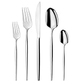 Targzier Besteck Set 6 Personen,30 teiliges Besteck Sets Modernem,Hochwertiges Edelstahl Essbesteck inkl. Messer,Gabeln und Löffel,Hochglanzpoliert Besteckset for Tabelle,Spülmaschinenfest