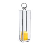 wuuhoo® XL Windlicht Grace in Silber, dekorative & wetterfeste Gartenlampe aus rostfreiem Edelstahl und Temperglas, Gartenlaterne, Gartenbeleuchtung, Lampe für den Garten