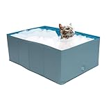 Croovepi Haustier-Badepool – Haustier-Badewanne, Welpenwasser-Polsterung, Spielzeug, Fellpflege, Badewanne für Hinterhof, Sommer, , Kinder, Spielen im Freien