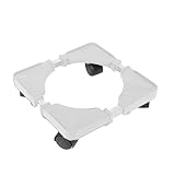 YDRCESMI Pflanzenständer mit Rädern, universeller, Verstellbarer Pflanzensockel, rollender Blumentopfhalter für Wohnzimmer, Garten oder Innenhof, Pflanzwagen für drinnen und draußen (Weiß)