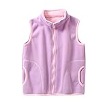 TDEOK Kleinkind Kinder Baby Winter Warme Dicke Baumwolle Ärmellose Weste Kleidung Jacken Kinder Jungs Softshell (Pink, 5-6 Years)