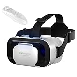 VR Brille Handy Virtual Reality 3D Headset, Mit Bluetooth-Fernbedienung Anti-Blaulicht Augenschutz kompatibel mit IOS Android Handy 4.7-6.5 Zoll für Samsung S22/S23/S10/Note 10+, iPhone 14/13/12/X