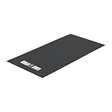 GORILLA SPORTS® Bodenschutzmatte - 180/120x60x0,6 cm, Rutschfest, PVC, Schwarz - Fitness Bodenmatte, Laufband Schutzmatte, Sportmatte, Rollentrainer Bodenschutz, Unterlegmatte für Fitnessgeräte