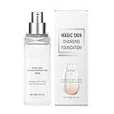 FARBWECHSELLIGE FUNDUM - Feuchtigkeitsspendende Concealer Creme | Full Cover Foundation Make-up | Flüssige Make-up Grundierung | Natürliche Farb-Grundierung | Buche Hydrata