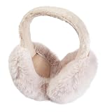 OYIWINMI Ohrenwärmer Damen Herren, Ohrenschützer Kinder Fahrrad Wind, Ohrschützer, Faltbare Earmuffs Für Winter, Earbags (Beige)