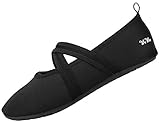 WeWee Die gesunden Allround-Barfußschuhe Damen - Vielseitig einsetzbare Minimalschuhe aus Neopren Wasserschuhe, Strandschuhe Badeschuhe, Schwarz, 37/38 EU(Herstellergröße: M)