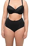 Ulla Popken Damen Miederhose, Bodyforming-Einsatz, High Waist, Shapewear Unterwäsche, Schwarz, 50-52