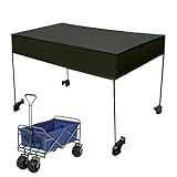 Tragbarer, faltbarer Baldachin, Sonnensegel, 600D-Oxford-Stoff, Abdeckung für Kinderwagen, Einkaufswagen und Gartenwagen, ideal für Camping, Picknick, Outdoor-Aktivitäten und Sonnenschutz