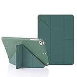 Hülle Origami für iPad Mini 5. 4. 3. 2. 1. Generation, Schützhülle iPad Mini 7,9 Zoll, 5-in-1 mehrere Betrachtungswinkel, Auto Schlaf/Wach, Glatt Silikonhülle weich Rückseite Stoßfest, Kieferngrün