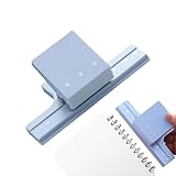 Drei-Loch-Stanzer – manuelles Papierschneidewerkzeug, Metallkonstruktion, verstellbare Papierausrichtungsführung | Schreibwarenzubehör für die Organisation von Scrapbook-Tagebüchern, Kartenarchivierun