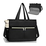 AONETIGER Lunchtasche Damen Große Kühltasche Isolierte lunchbag Einkaufstasche mit Fächern Auslaufsichere Picknicktasche für Arbeit Campen Büro Uni (BK)
