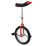 vidaXL Einrad Unicycle Fahrrad höhenverstellbar rot 16 Zoll