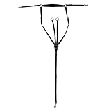 NETPROSHOP Leder Vorderzeug Basic Pro mit Abnehmbarer Martingalgabel Pony Cob Full, Groesse:Cob, Farbe:Schwarz