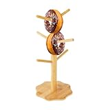 Generico Brezel-Ständer, Donut-Halter aus Holz, dekorativer Becherhalter mit , vielseitig einsetzbar, platzsparend