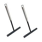 COLLBATH 2 Stück Professioneller Crepe Pfannkuchenverteiler aus Edelstahl und Nylon Ergonomischer Griff Praktisches Küchenzubehör für Gleichmäßiges Backen und Müheloses Teigverteilen