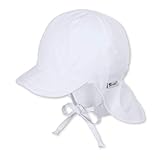 Sterntaler Unisex Baby Schirmmã¼tze M. Nackenschutz M tze, Weiß (Weiss 500), 43 EU