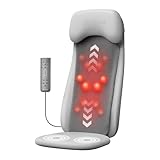 COMFIER Shiatsu Massagesitzauflage mit Wärme, Deep Tissue Kneten Stuhl Massagegerät mit Vibration, 2D/3D Shiatu Rückenmassage, Voller Rücken Massage Stuhl Pad, Geschenke für Männer, Frauen